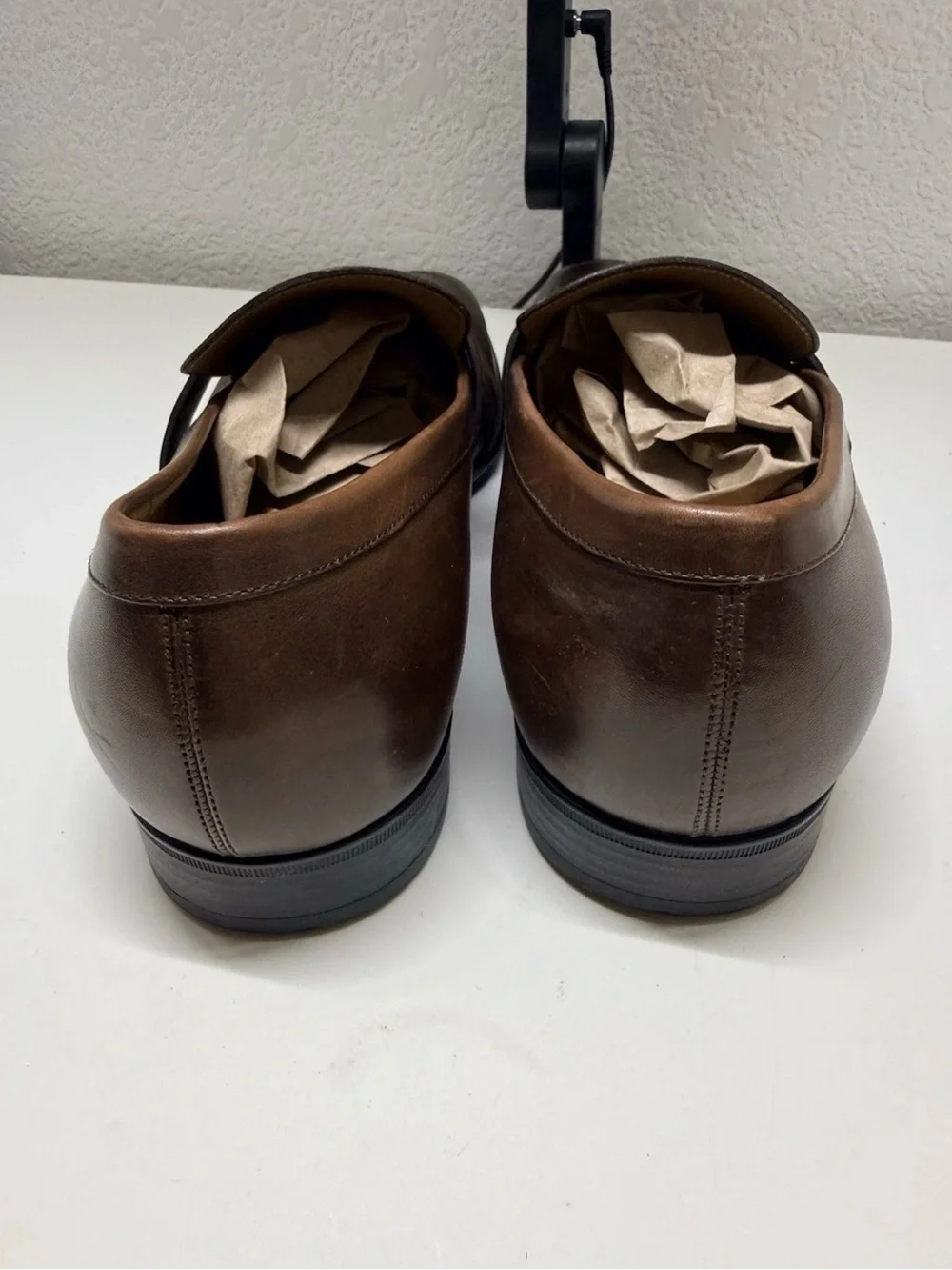 Gucci Men’s Brown Leather Loafers Slip On Dress Shoes Made in Italy Size US 8.5